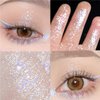 KWOLYKIM Liquid Glitter Eyeshadow, Long Lasting, Quick Drying, Easy to Apply, Loose Bling Glitter Diamond Pigmented Glue for Eye Crystals Makeup (Sparkling Morning Light)