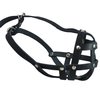 Real Leather Secure Dog Mesh Basket Muzzle #134 Black (Circumference 12", Snout Length 1.5") French Bulldog, Pug
