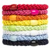 WILDREEDS 8Pcs Hair Ties for Thick Hair, Hair Tie Bracelet Ponytail Holders, Exceptionally Secure with Gentle Hold Hair Ties for Girls and Women Hair Accessories, Mixed Color 9