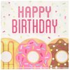 Creative Converting Donut Happy Birthday Lunch Napkins Party Supplies, Multicolor ,5"