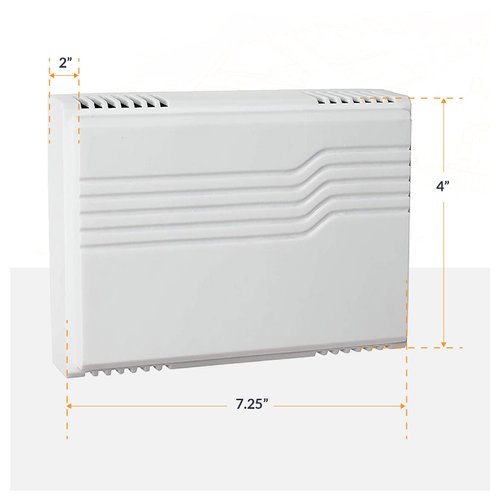 Newhouse Hardware Two Note Electric Door Bell Chime Kit with 16V/10 VA Transformer & Surface Mount Lighted Push Buttons, White