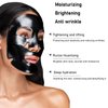 Bio-Collagen Face Mask - Deep Collagen Wrinkle Lifting Mask - Pack of 5 Black Facial Masks for Overnight Firming and Hydration - Enhanced Skin Elasticity, Infused with Collagen Essence