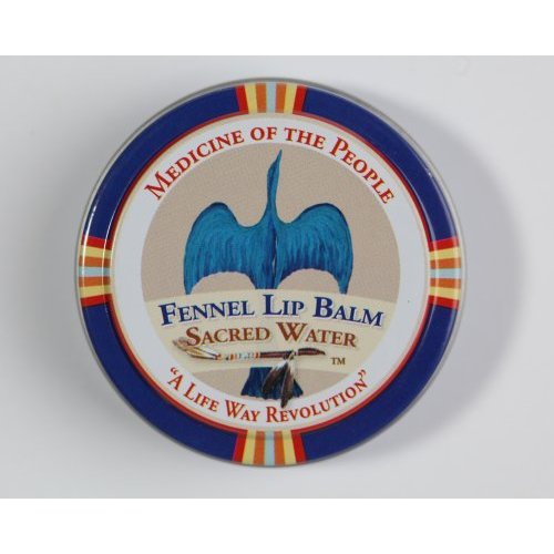 3 Tins of Navajo Medicine of The People Fennel Lip Balm - Sacred Water - 0.75 oz Each - Christmas Stocking Stuffer - Powwow