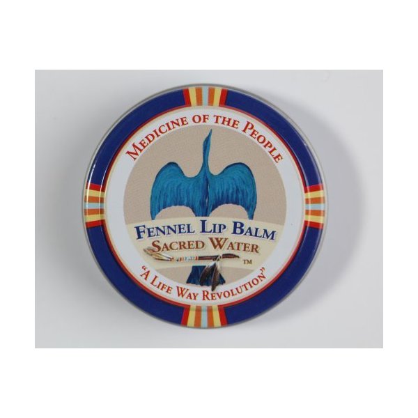 3 Tins of Navajo Medicine of The People Fennel Lip Balm - Sacred Water - 0.75 oz Each - Christmas Stocking Stuffer - Powwow