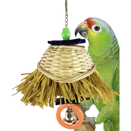 Bonka Bird Toys 1892 Scarecrow Bird Toy Parrot cage Toys Cages Shredder Cockatiel Parakeet. Quality Product Hand Made in The USA.