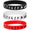 ATSMOICY 24PCS Rock and Roll Rubber Bracelets Silicone Wristbands -80s 90s Party Supplies Musician Guitar Rap Birthday Baby Shower Party Favors