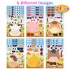 24 Sheets Farm Animal Make a Face Sticker Sheets for Kids Todders Activities, Make Your Own Stickers for Kids Birthday Party Favor Supplies Craft
