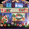 HOWAF Ugly Sweater Christmas Party Decoration Set, Ugly Sweater Party Yard Sign Banner Ugly Sweater Latex Balloons for Winter Christmas Xmas Holiday Yard Outdoor Ouside Decoration