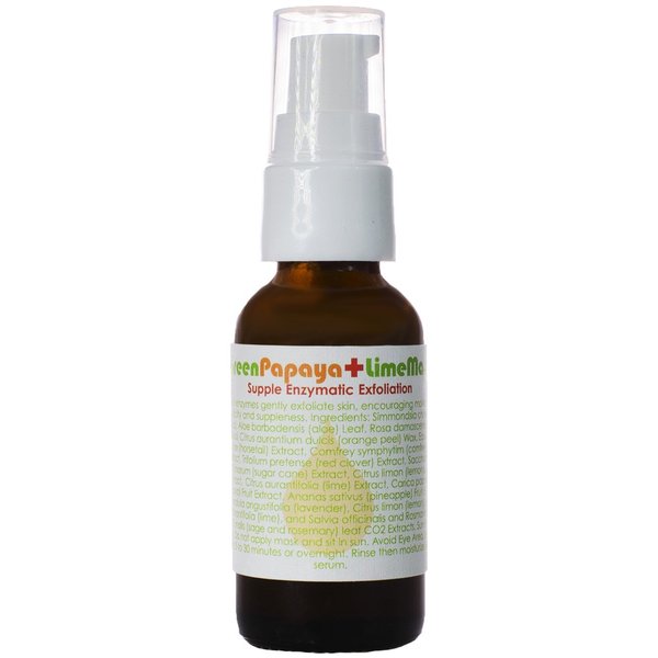LIVING LIBATIONS - Organic/Wildcrafted Green Papaya & Lime AHA Mask (1 oz / 30 ml)