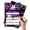4x6 Roller Skate Birthday Invitation, Party Invitations, Glow Neon Party Favors, Roller Skate Party Decorations, Kids Birthday Invitations, 20 Cards with 20 Envelopes.(45) (Roller(45)) (roller(23))