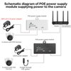 2PCS Single Port Passive PoE Adapter YACSEJAO 5V-48V DC 96W | PoE Injector/Splitter/Combiner | 10/100Mbps Ethernet | Compact for Security Cameras/Solar Systems (B)