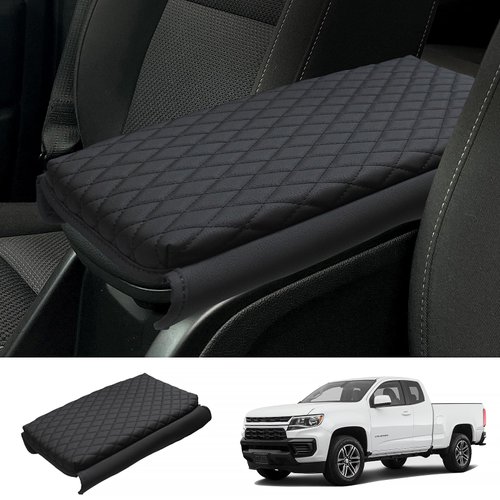 Sze Center Console Cover for Chevrolet Colorado 4WD 2015-2022, Car Armrest Storage Mat, PU Leather Arm Rest Pad, Console Box Cover,Center Console Cushion,Console Pad for Chevy Colorado 4WD Waterproof