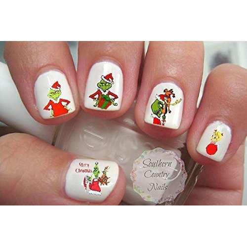 Christmas G Nail Decal Nail Art Fingernail Decals Nail