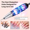 Makartt Nail Drill Handpiece for Up200 Machine:Professional Electric File Remove Gel Polish Poly Nail Gel Black B-05