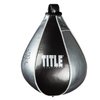 TITLE Boxing Platinum Atomic Speed Bag, Black/Platinum, 6" x 8"