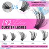 Fluffy Eyelash Clusters 14-22mm Thick Volume Lash Clusters Eyelash Extensions 200D Individual Lashes Clusters 192pcs DIY D Curl Wispy Plant Fibers Lashes Clusters, by Yaiseiko
