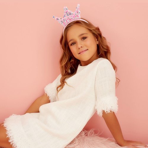 Exacoo Princess Birthday Party Decorations Headbands for Women Hair Accessories for Girls Pink Birthday Crown Tiaras for Women Christmas Halloween Decorations Girls Headbands Sequin Glitters