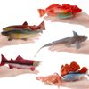 Fantarea 8 PCS Ocean Sea Marine Animal Model Figures Salmon Tuna Ratfish Figurines Party Favors Supplies Cake Toppers Decoration Collection Set Toys for 5 6 7 8 Years Old Boys Girls Kid Toddlers