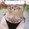 ROARHOWL sexy temporary tattoos for women,sexy tattoo kit, beautiful and exquisite,3D realistic flowers, butterflies, abdomen, chest, waist and back apply false tattoos for girl (Design 3)