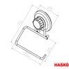 HASKO accessories - Powerful Vacuum Suction Cup Toilet Paper Holder – Wall Mount Stainless Steel Tissue Roll Dispenser for Bathroom & Kitchen – Can be Mounted on Clean Flat Smooth Surface (Chrome)