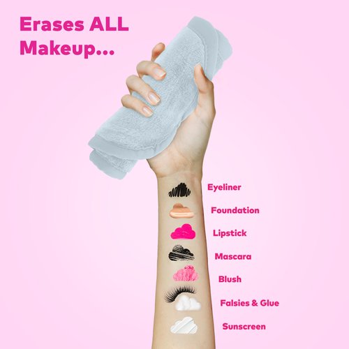 The Original MakeUp Eraser PRO, Effortlessly Remove All Makeup Using Only Water, Including Waterproof Mascara, Eyeliner, Foundation, Lipstick, Sunscreen, and More! Cool Gray, 1ct.