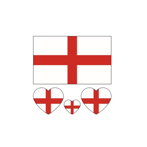 ZPDNURZL 10 Sheets England Flag Tattoos Stickers 40 Pcs Waterproof Sweat Sports National Flag Removable Fake Tattoos