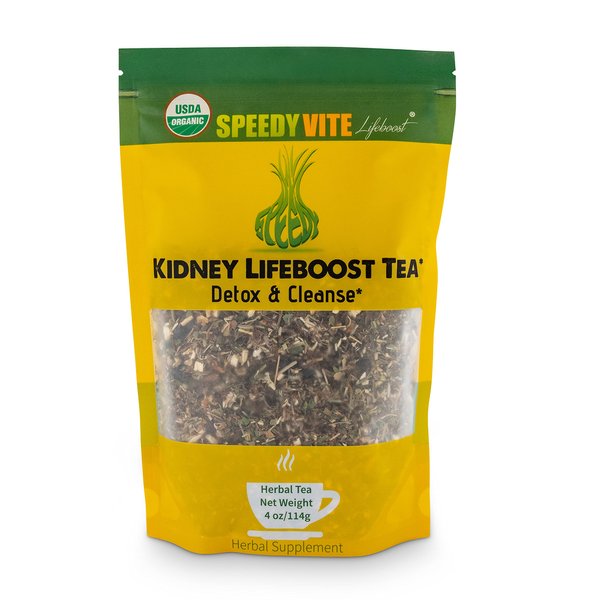 SpeedyVite Kidney Bladder LifeBoost Tea Herbal Supplement - USDA Organic Cleanses & supports urinary tract health - Marshmallow root Dandelion Goldenrod Juniper Hydrangea +more Natural Detox