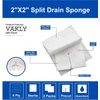 Split Drain Sponge Gauze 2x2 Sterile 6 Ply Pads [Pack of 70] Absorbent Precut 2"X2" Non-Woven Slit Bandage for I.V. Tracheostomy - 35 Packs of 2 Pre Cut Bandages + 1 Roll of Medical Tape