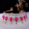 Pink Tiara Crown for Women Crystal Queen Crowns Princess Tiaras with Comb Royal Crown for Wedding, Christmas, Halloween, Birthda, party, Prom, Anniversaries