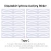 10pairs Type C Airbrush Eyebrow Stickers Eyebrow Auxiliary Sticker Disposable Microblading Eyebrow Stencil Shaping Sticker for Brow Shaping (White-Type C)