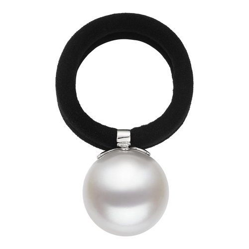SHE'S FREE STYLE JUST FOR YOU Versailles Pearl Hair Scrunchies, Elegant French hair elastics Original Light Luxury Ponytail Holder for Thick and Thin Hair, Elegant Pearl hair ties for women (White)