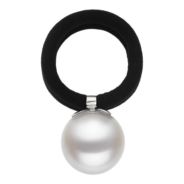 SHE'S FREE STYLE JUST FOR YOU Versailles Pearl Hair Scrunchies, Elegant French hair elastics Original Light Luxury Ponytail Holder for Thick and Thin Hair, Elegant Pearl hair ties for women (White)