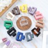 Sisiaipu 2 Inch Medium Hair Claw Clips 12 Pcs Square Hair Clips for Thin Hair Matte Nonslip Acrylic Banana Jaw Clips Bulk Hair Accessories for women and Girls - Basic