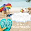 Gel Metatarsal Pads for Thong Sandals Flip-Flops, 2Pairs Forefoot Cushion Inserts, Ball of Foot Grip Pads for Metatarsal Support and Pain Relief, Anti-Slip