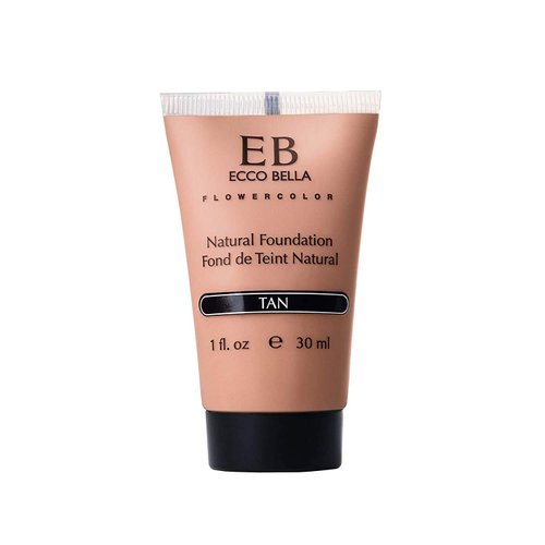 Ecco Bella Liquid Foundation Makeup - Lightweight, Buildable Coverage - Hydrating Foundation - Clean Foundation Makeup, Vegan - Protects & Hydrates Skin - Tan