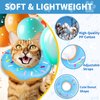 Hpetppy Cat Cone Collar Soft, Cat Recovery Collar for Wound Healing Cute Cat Donut Adjustable Cat Cones to Stop Licking Comfortable Lightweight Neck Elizabethan Collars for Cats Kittens After Surgery