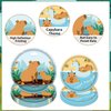 Rakuto Capybara Birthday Party Decorations - 96PCS Capybara Plates and Napkins Forks Disposable Cute Capybara Plates Animals Themed Dinnerware Set Party Decorations Tableware Supplies Serve 24