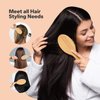 StyleShark Bamboo Paddle Brush - Scalp Massager for Hair Growth, Suitable for Men, Women, and Kids with Curly, Thin, Long, Short, Wet or Dry Hair