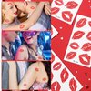 10 Sheets/80pcs Red Fake Lips Temporary Tattoo Stickers,Waterproof Stickers,Red Kiss Temporary Tattoo Stickers,Lip Stickers Sexy Tattoos Sticker for Adult Women Girls Valentines Day Theme Decorations.