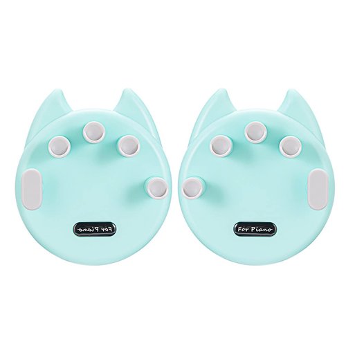 Koldot Piano Finger Trainer Silicone Hand Grip Exerciser Ergonomic Training Finger Pressing Posture Correction Tool for Guitar Piano Trigger Finger Training and Grip 1pair (Green)