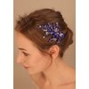 Kercisbeauty Blue Side Hair Clip for Women and Girls Wedding Bridal Hair Piece Something Blue Wedding Hair Jewelry (Blue)