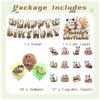 Opossum Party Decorations Opossum Birthday Decorations Set, Opossum Party Supplies Includes Birthday Banner, Cake Topper, Cupcake Toppers, Latex Balloons