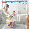 UNEEDE Bath Toy Organizer,4.15 Gallons Bathtub Toy Storage Organizer,Quick Access Bath Toy Holder For Bathtub,Baby Organizer And Storage,Quick Dry Baby Bath Toy Storage For Tub,Mesh Shower Caddy(Gray)