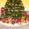 Konsait Plush Christmas Tree Skirt - Round Snow White Xmas Tree Mat Base Cover for Holiday Home Decorations, 31Inch/78CM