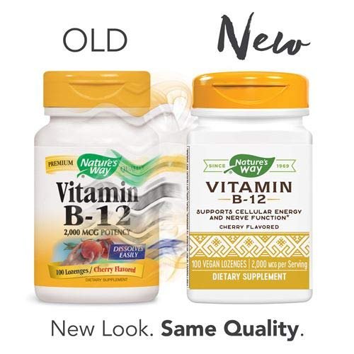 Nature's Way Vitamin B12 Lozenge, 100 Count (2 Pack)