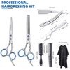 Marhaba AS Hair Cutting Scissors Kit - Professional 10 Piece Barber Scissors Set with Hair Scissors Thinning Shears for Hair Cutting, Stainless Steel Barber Scissors with Cape and Feather Razor