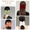 10 Pcs Bow Hair Clips for Women Girls 5.5 Inch Big Hair Bows 10 Solid Colors Handmade Soft Fabric Bowknot French Barrettes Hair Accessories