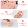 10 Pieces Powder Puffs for Face Powder, 2.36 inch Makeup Puff for Powder Foundation Velour Powder Puff Pure Cotton Powder Applicator Cotton Cosmetic Powder Makeup Puffs Pads with Ribbon