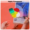 Sweaty Pony 4PCS Paint Pallet Clear Premium Acrylic Paint Palette, Easy Clean Transparent Non-Stick Acrylic Pallet, for Oil Watercolor DIY Craft Paint Tray Palette