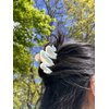 Two Oh One Hair Claw Clip Squiggly Cellulose Accetate Strong Hold Women's Accessory for all Hair Types, Vanilla Ice Cream